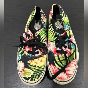 Vans Women's Tropical Floral Sneakers - Black and Multicolor